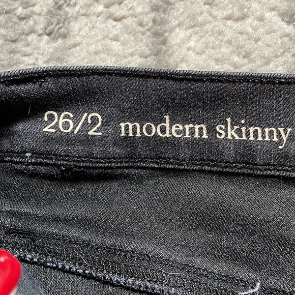 Ann Taylor LOFT 26/2 modern skinny faded black jeans - Picture 3 of 5